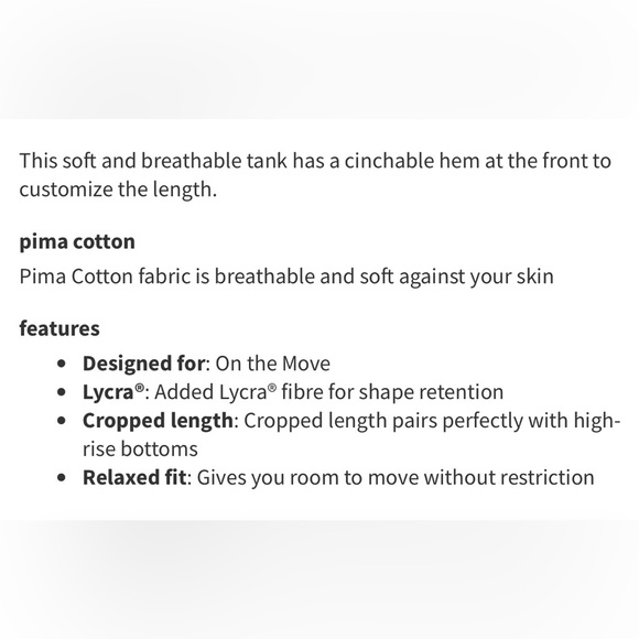 Lululemon | Cinch me up front tank - Picture 4 of 9